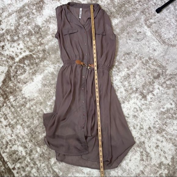 RnB A-Line Sleeveless Knee - Length Summer Tan Dress for Women SZ SM - Picture 7 of 11